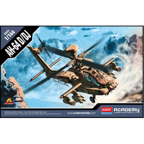 Academy 1/144 AH-64D/DJ "Longbow" Plastic Model Kit [12625]