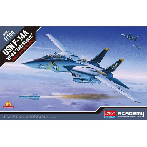 Academy 1/144 USN F-14A VF-84 "Jolly Rogers" Plastic Model Kit - ACA-12626