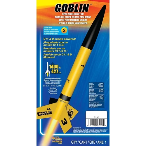 Estes 7237 Goblin Intermediate Model Rocket Kit (24mm Engine)