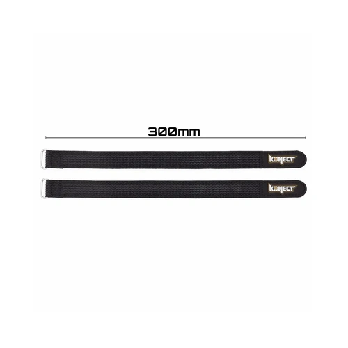 KONECT 300mm LiPo Straps Black Color 2 Pieces - KN-LIPO.STRAP-300