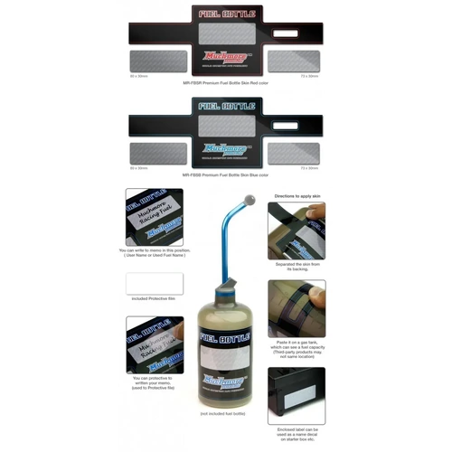 MUCH MORE PREMIUM FUELBOTTLE SKIN RED - MR-FBSR