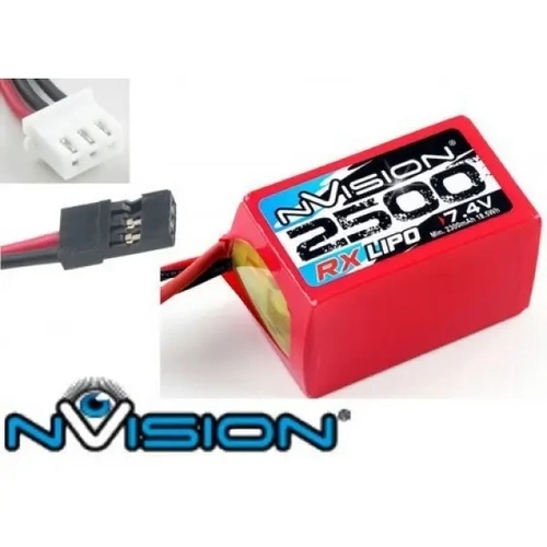 nVision RX LiPo 2500 7.4V Hump (Uni Plug) - NVO1504